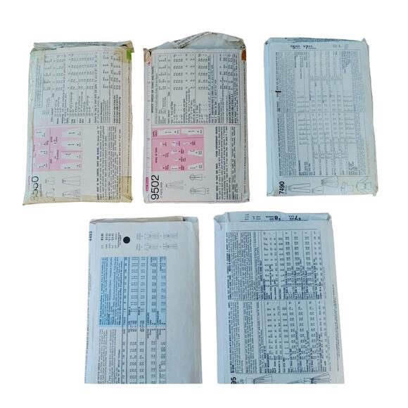 Butterick & Simplicity 60s to 90s pattern assortment lot - Picture 2 of 2